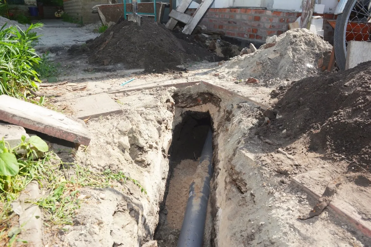absorption trench in septic system